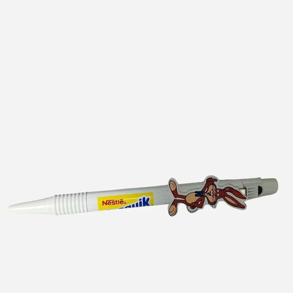 White Vintage Nestle Nesquik Bunny Advertising And Collectible Ball Point Pen